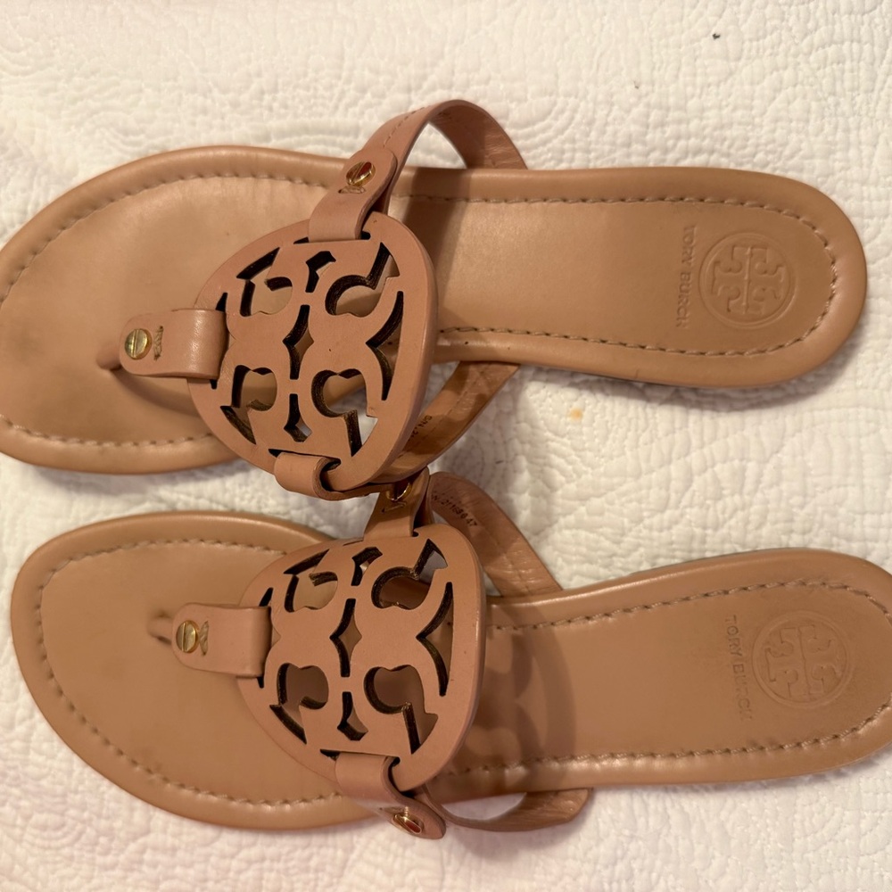 Tory Burch Miller sandals in “light makeup”